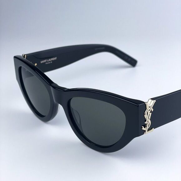 NEW Saint Laurent SLM94 001 Black Grey Cat Eye Women Sunglasses main image 4